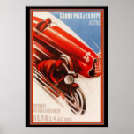 Grand Prix d'Europe Art Deco Print Poster<br><div class="desc">Grand Prix of Europe Art Deco Print by Alex Kow</div>