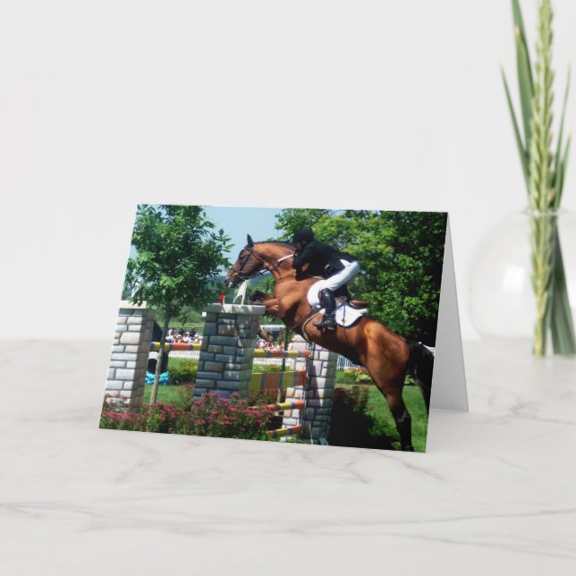 Grand Prix Horse Grußkarten Karte (Vorderseite)