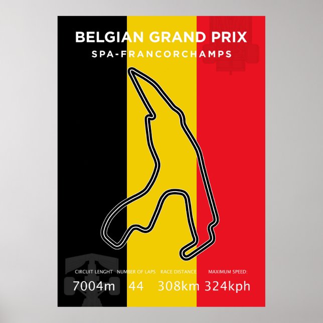 Grand Prix von Belgien Poster (Vorne)