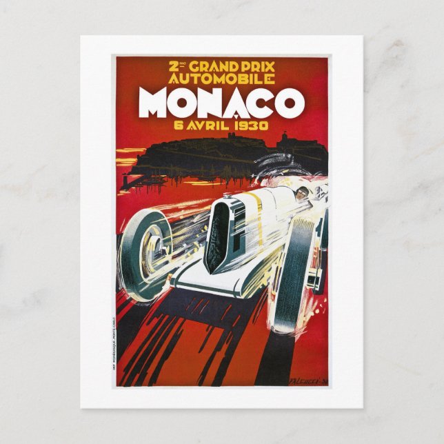 Grand Prix von Monaco 1930 Postkarte (Vorderseite)