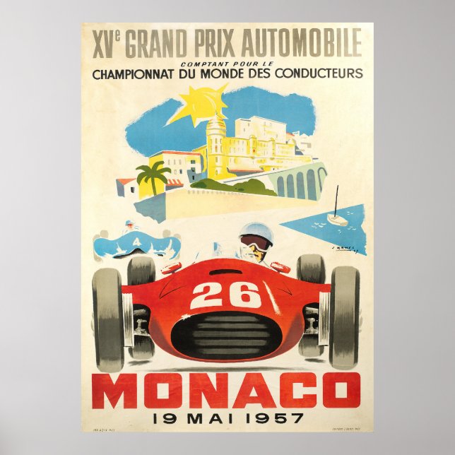 Grand Prix von Monaco 1957 Poster (Vorne)