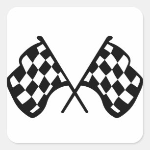 Grand- Prixflaggen Quadratischer Aufkleber