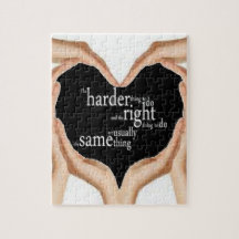 Grand puzzle de citation ! ! La chose plus dure à