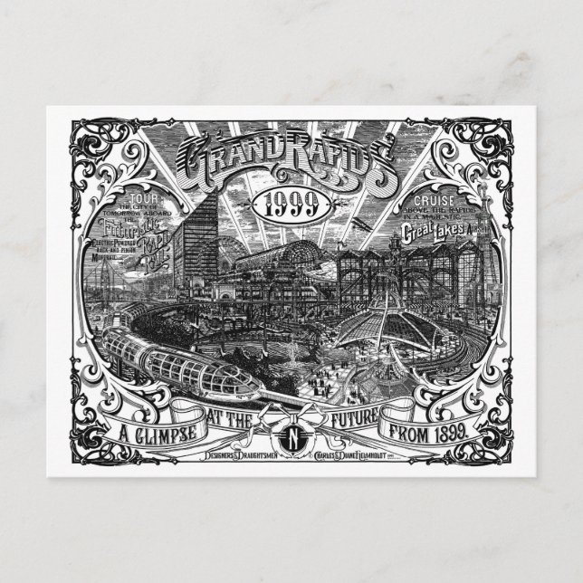 Grand Rapids 1999 Artwork Post Card Postkarte (Vorderseite)