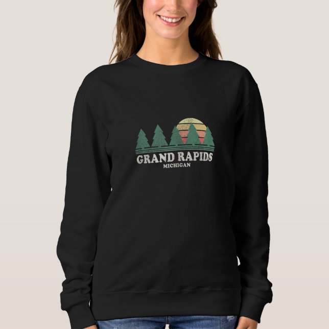 Grand Rapids Mi Vintag Throwback Retro 70er Sweatshirt (Vorderseite)