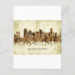 Grand Rapids Michigan Cityscape Einladungspostkarte