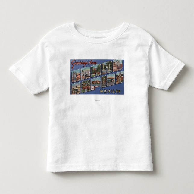 Grand Rapids, Michigan - große Buchstabe-Szenen 2 Kleinkind T-shirt (Vorderseite)