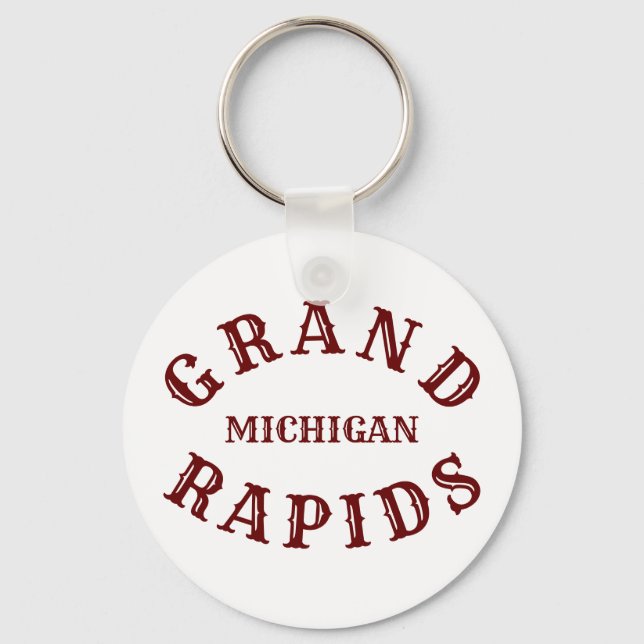 Grand Rapids, Michigan-Schlüsselanhänger Schlüsselanhänger (Vorderseite)