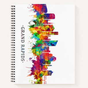 Grand Rapids Michigan Skyline Notizbuch