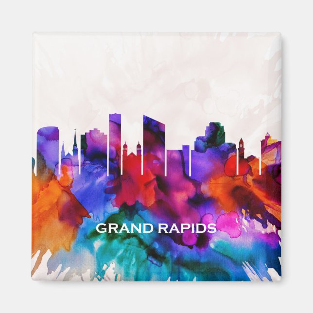 Grand Rapids Skyline Magnet (Vorne)