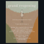 Grand Reopening Boutique Store Abstract Cardstock Flyer<br><div class="desc">Illustration of a dress form over a cardstock inspirred background with abstract designs on each side. Personalize der Text.</div>