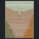 Grand Reopening Boutique Store Abstract Cardstock Flyer<br><div class="desc">Illustration of a dress form over a cardstock inspirred background with abstract designs on each side. Personalize der Text.</div>