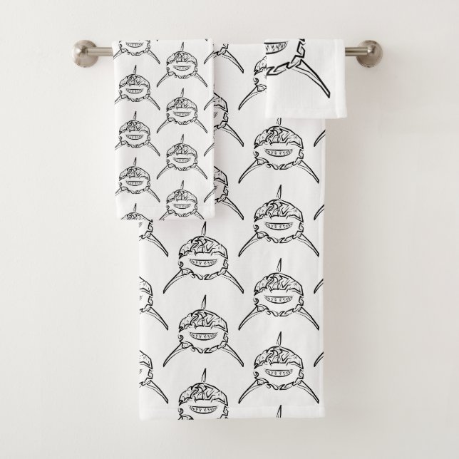 Grand requin blanc de la tribu noire et blanche (En situation)