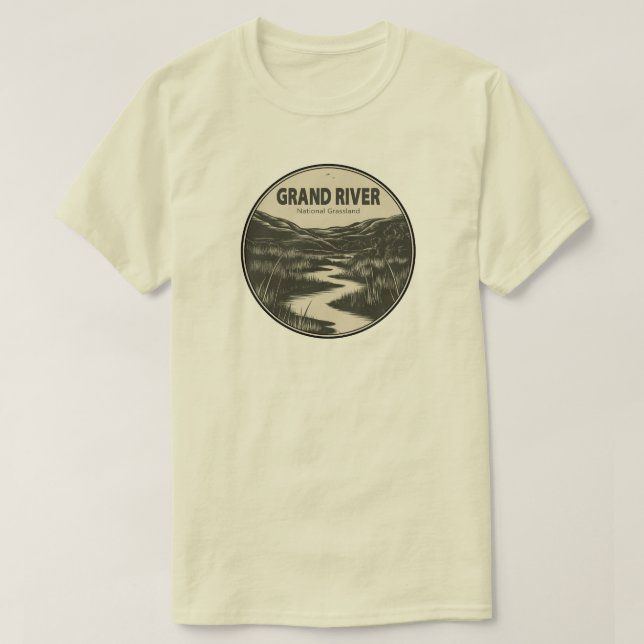Grand River National Grassland Stream T-Shirt (Design vorne)