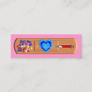 Grand rose Bandaid de cartes de visite Médicale