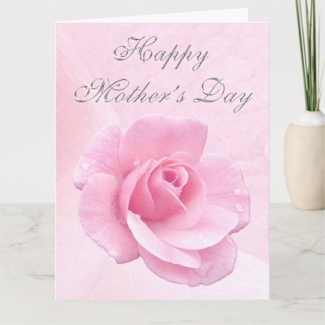 GRAND Rose Personnalisé Belles cartes de fête des  (Devant)