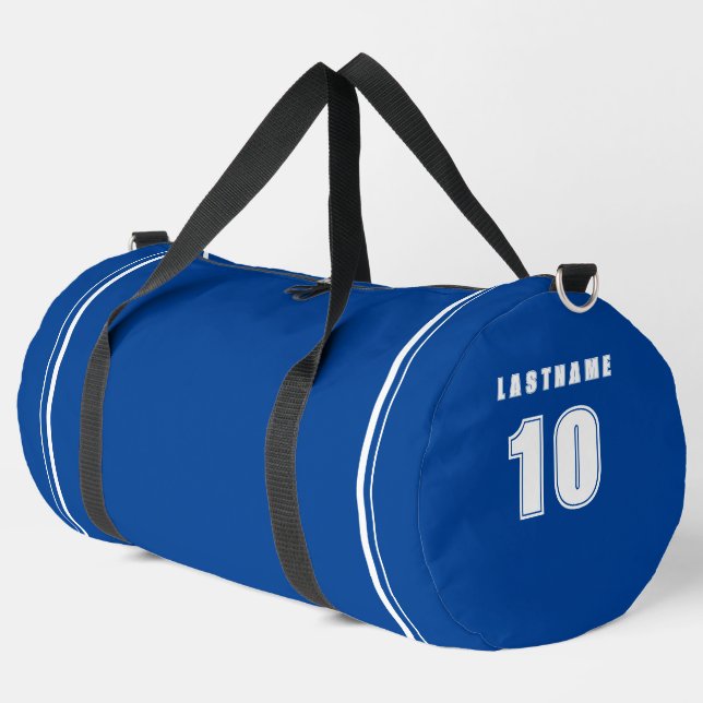 Grand sac à double sport | Nom et numéro personnal (Coin gauche)