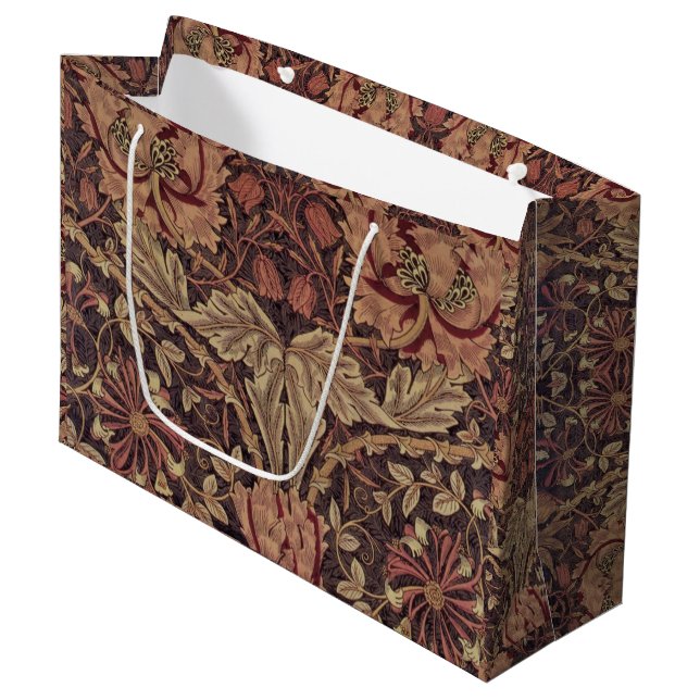 Grand Sac Cadeau 1876 Vintage William Morris Honeysuckle (Devant Angle)