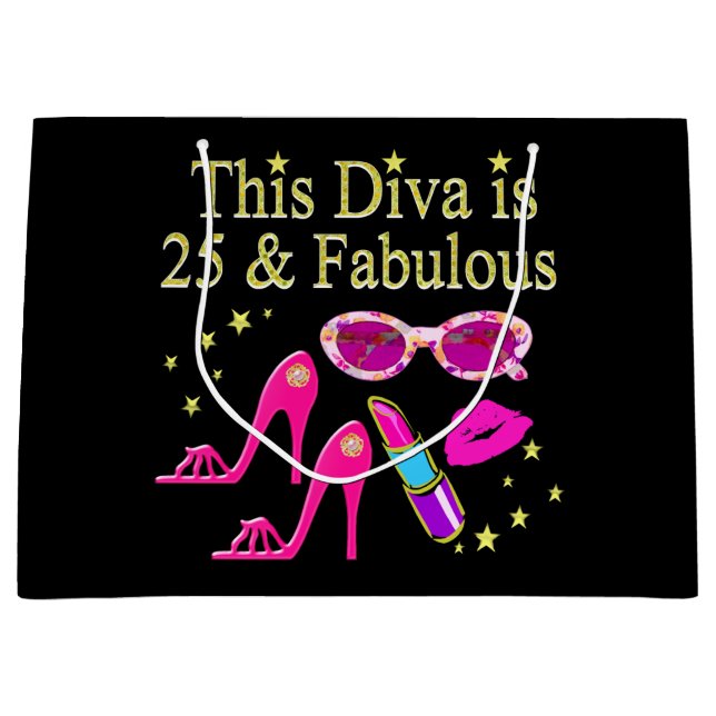 GRAND SAC CADEAU 25E ANNIVERSAIRE FABULEUX DIVA DESIGN (Devant)