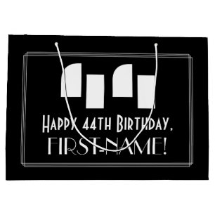 Grand Sac Cadeau 44ème anniversaire ~ Art Déco Inspiré Look "44" +