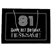 81e anniversaire — Art Déco Inspiré Look "81" & No