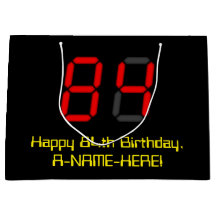 84ème anniversaire : Rouge Digital Horloge Style "