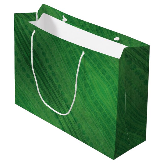 Grand Sac Cadeau Acceptation | Motif de Boho écologique (Devant Angle)