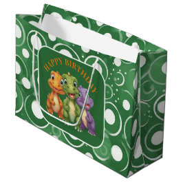 Grand Sac Cadeau Adorable Baby Dinosaur's Party