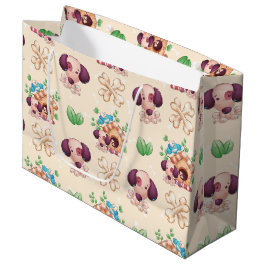 Grand Sac Cadeau Adorable Motif de chien