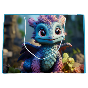 Grand Sac Cadeau Aiden, un dragon lunaire