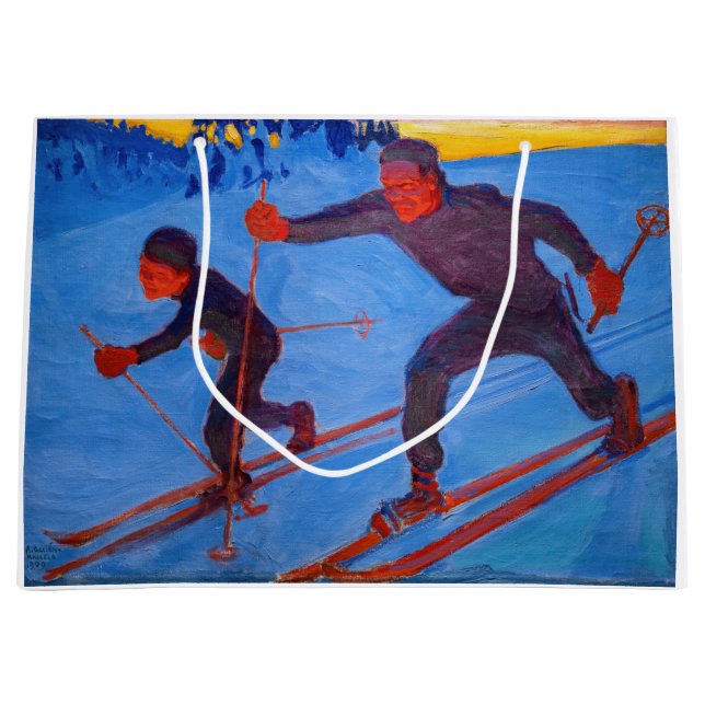 Grand Sac Cadeau Akseli Gallen-Kallela - Skiers (Devant)