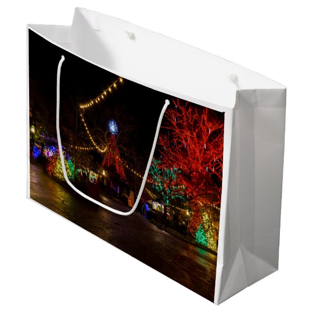 Grand Sac Cadeau Allumez-Le Pour Noël (Devant Angle)