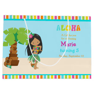 Grand Sac Cadeau Aloha Africaine Américaine Merci fille