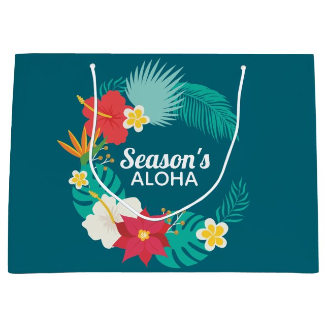 Grand Sac Cadeau Aloha de la saison (Devant)
