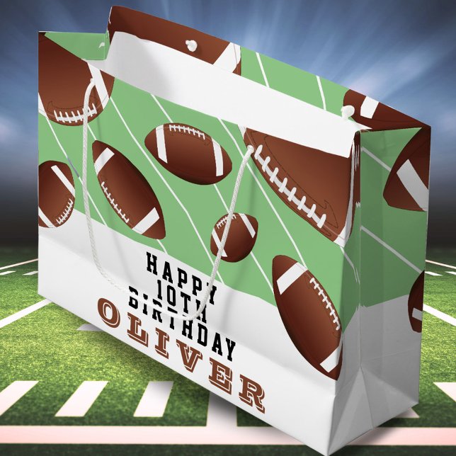 Grand Sac Cadeau American Football Balls Anniversaire de enfant amu (Créateur téléchargé)