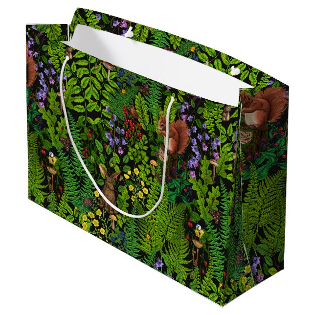 Grand Sac Cadeau Amimies et plantes des bois (Dos Angle)