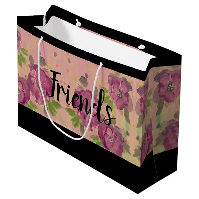 Grand Sac Cadeau Amis (Devant Angle)