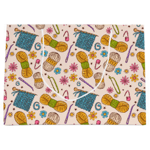 Grand Sac Cadeau Amour du tricot