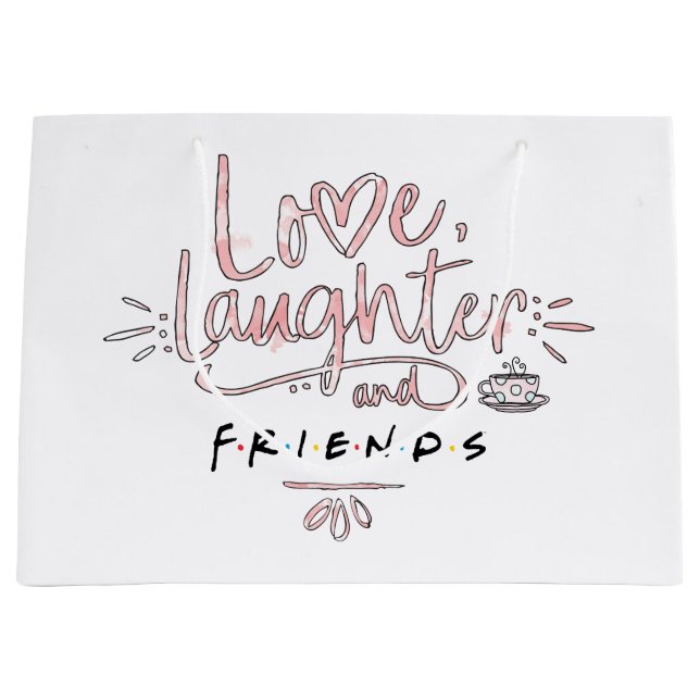 Grand Sac Cadeau Amour, rire et FRIENDS™ (Devant)