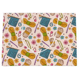 Grand Sac Cadeau Amour tricot