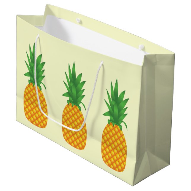 Grand Sac Cadeau Ananas (Devant Angle)