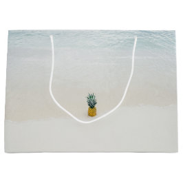 Grand Sac Cadeau Ananas unique sur la plage