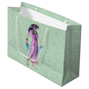 Grand Sac Cadeau Ancienne jolie dame égyptienne princesse en violet
