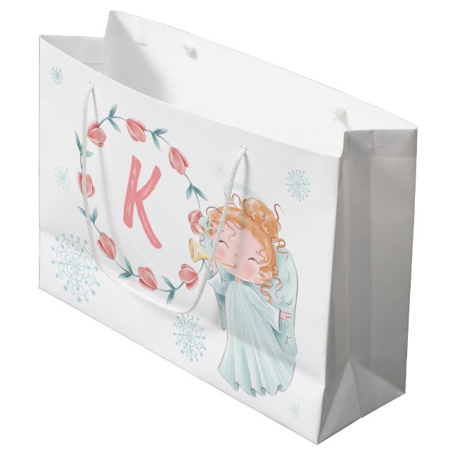 Grand Sac Cadeau Angle personnalisé mignon (Devant Angle)
