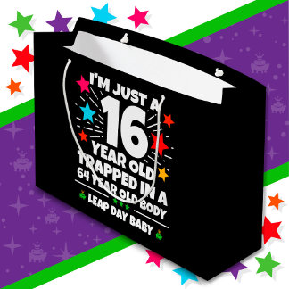 Grand Sac Cadeau Anniversaire année bissextile 64e anniversaire Jou