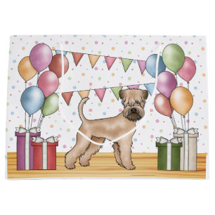 Grand Sac Cadeau Anniversaire Coloré Soft-Coated Wheaten Terrier
