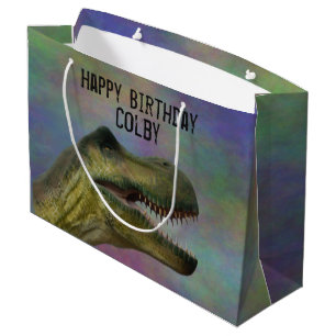 Grand Sac Cadeau Anniversaire de Dinosaur - Jurassic Tyrannosaurus 