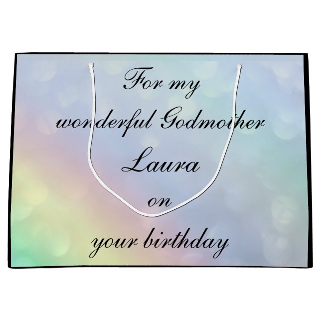 Grand Sac Cadeau Anniversaire de la mère-mère personnalisée (Devant)