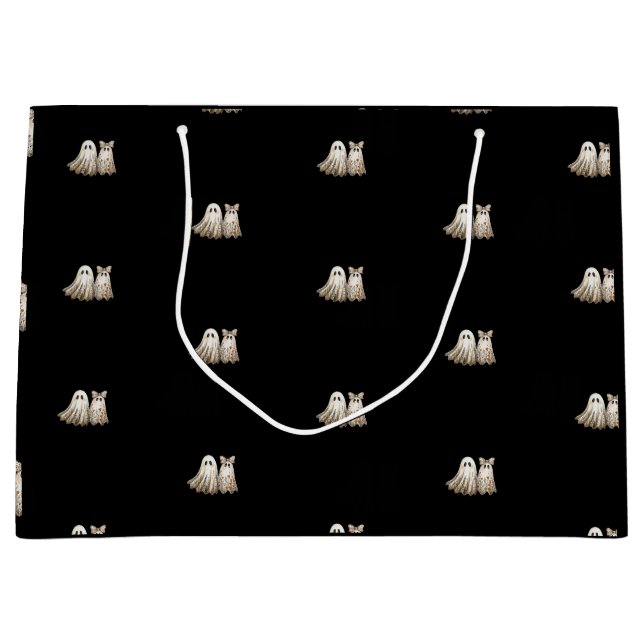 Grand Sac Cadeau Anniversaire Mariage À Thème Halloween mignon (Devant)