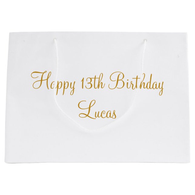 Grand Sac Cadeau Anniversaire personnalisé, Anniversaire spécial, P (Devant)